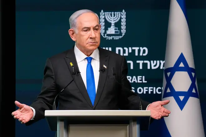 Jerusalem, Israel. 02nd Sep, 2024. Israeli Prime Minister Benjamin Netanyahu speaks during a news conference in Jerusalem, Monday, September 2, 2024. Pool Photo by Ohad Zwigenberg/UPI Credit: UPI/Alamy Live News