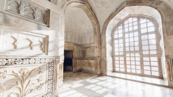 Close up of a mausoleum